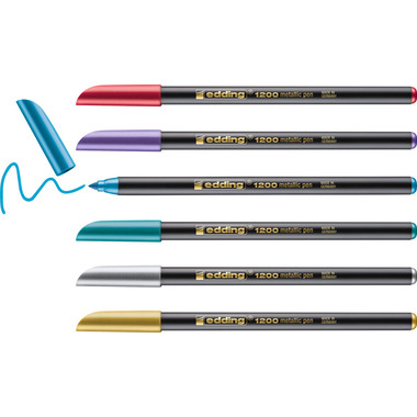 EDDING Penna fibra 1200 1-3mm 1200met-E6 6 pz., astuccio