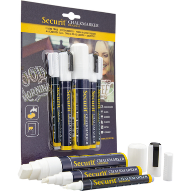 SECURIT Marker Gesso 1-15mm BLSMAMIXV5WT bianco, ass. 5 pezzi