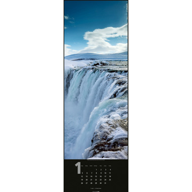 WEINGARTEN Calendrier 2026 2951800+26 Wasserfälle DE 34x98cm