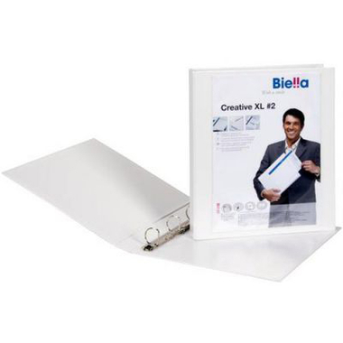 BIELLA Cart.anelli CreativeXL#2 4cm 44342501U bianco, 4-anelli A4