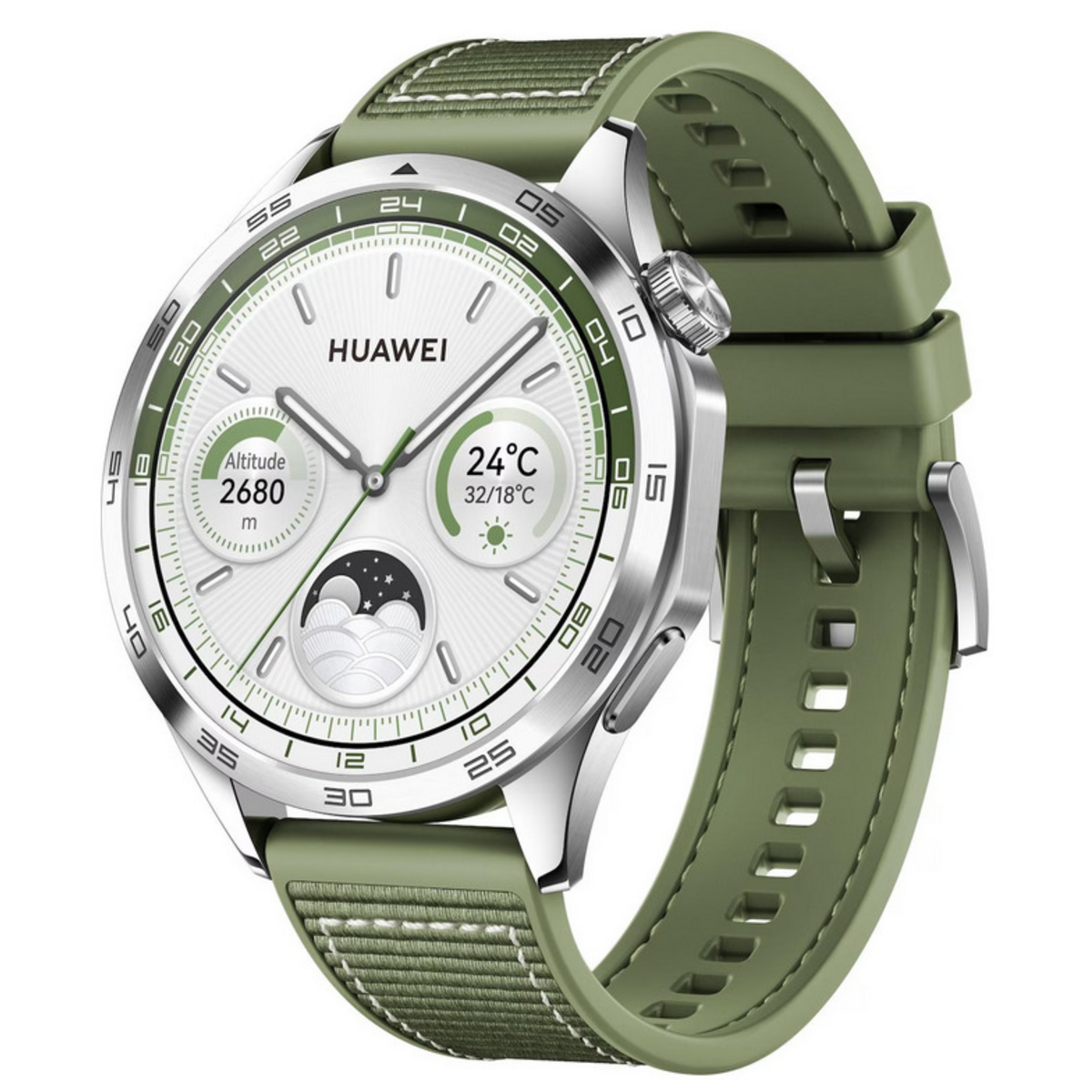 HUAWEI WATCH GT 4 グリーン 46mm Huawei Watch GT4 (46mm, Green, Woven Strap) | postshop.ch