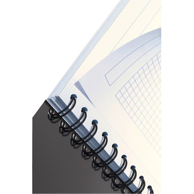 Cahier Spirale Leitz A5 180 Pages 90g/m² - Couverture PP, Ligné, Vert - Pour Notes, Bureau, Études
