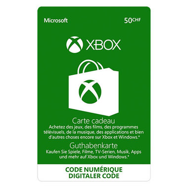 Giftcard Xbox CHF 50.-