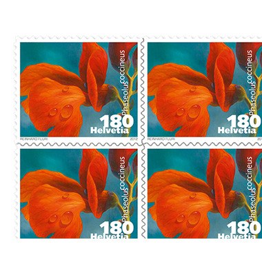 Briefmarken CHF 1.80 «Feuerbohne», Bogen mit 10 Marken