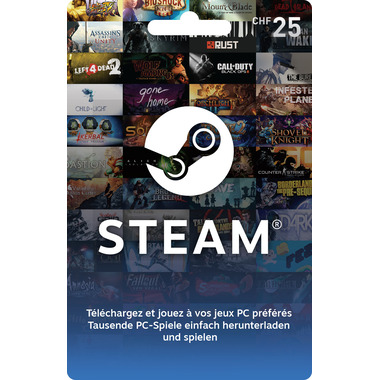 Carte cadeau Steam CHF 25.-