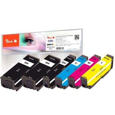 Peach Spar Pack Plus Tintenpatronen HY kompatibel zu Epson No. 33XL, T3357