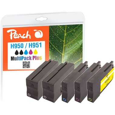 Peach 0F319863 cartuccia d'inchiostro 5 pz Compatibile Resa standard Nero, Ciano, Magenta, Giallo