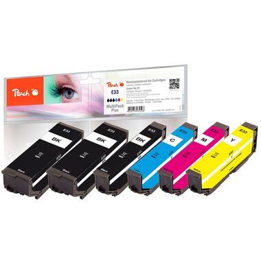 Peach Spar Pack Plus Tintenpatronen kompatibel zu Epson No. 33