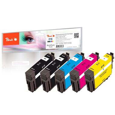 Peach 320156 cartuccia d'inchiostro 5 pz Compatibile Nero, Ciano, Magenta, Giallo