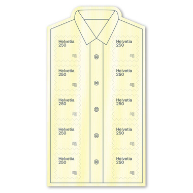 Briefmarken CHF 2.50 «Upcycling – Von der Postbekleidung zur Briefmarke», Kleinbogen mit 10 Marken