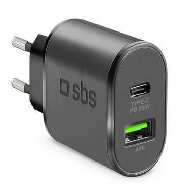 Charger 25W USB C + 1 USB AFC