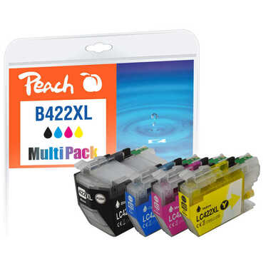 Peach Spar Pack Tintenpatronen kompatibel zu Brother LC-422XL