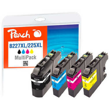 Peach Spar Pack Tintenpatronen kompatibel zu Brother LC-227XLVALBP