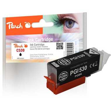 Peach Tintenpatrone schwarz kompatibel zu Canon PGI-530PGBK, 6117C001