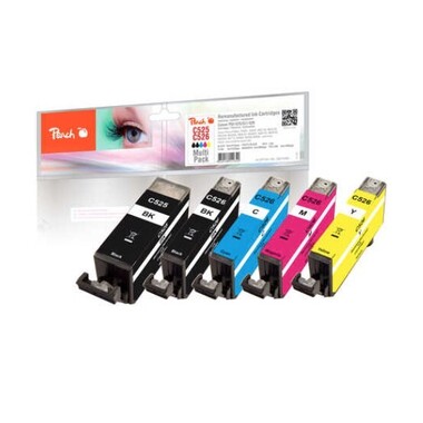 Peach Spar Pack Tintenpatronen kompatibel zu Canon PGI-525, CLI-526, 4541B006