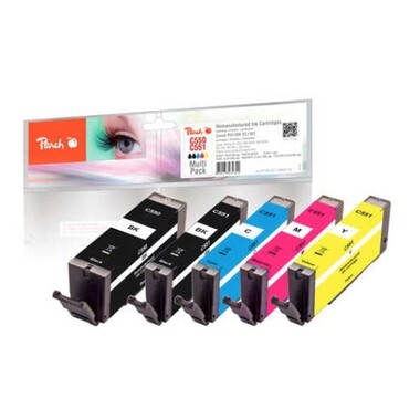 Peach Spar Pack Tintenpatronen kompatibel zu Canon PGI-550, CLI-551