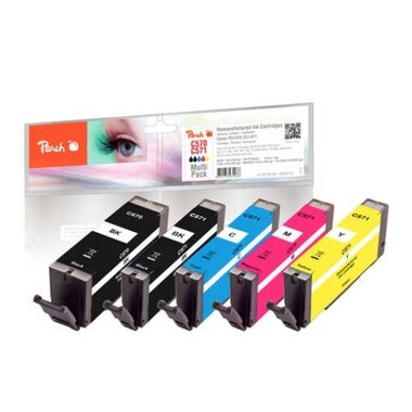 Peach Spar Pack Tintenpatronen kompatibel zu Canon PGI-570, CLI-571