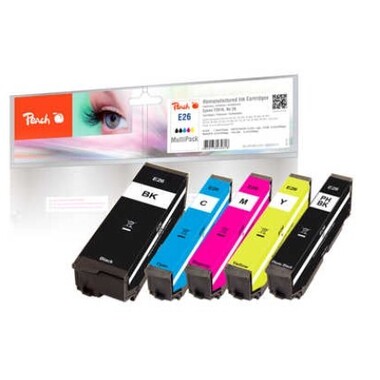 Peach Spar Pack Tintenpatronen kompatibel zu Epson No. 26, C13T26164010