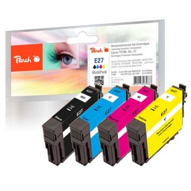 Peach Spar Pack Tintenpatronen kompatibel zu Epson T2706, No. 27, C13T27064010