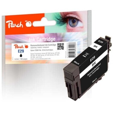 Peach Tintenpatrone schwarz kompatibel zu Epson T2981, No. 29 bk, C13T29814010