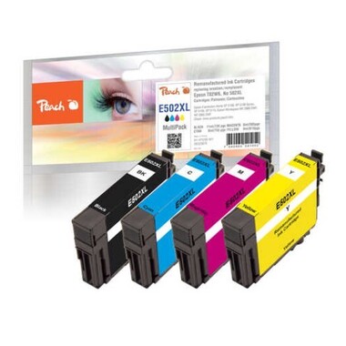Peach Spar Pack Tintenpatronen kompatibel zu Epson No. 502XL, C13T02W64010