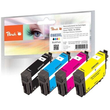 Peach Spar Pack Tintenpatronen XL kompatibel zu Epson No. 603XL, C13T03A64010