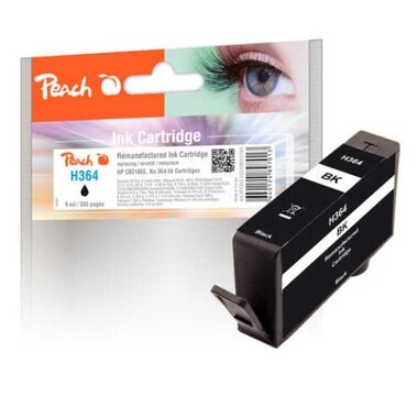 Peach Tintenpatrone schwarz kompatibel zu HP No. 364 bk, CB316EE
