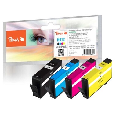 Peach Spar Pack Tintenpatronen kompatibel zu HP No. 912, 6ZC74AE