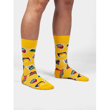 Briefmarken-Socken 2025, Dilly Socks, Yellow Collection, 36-40