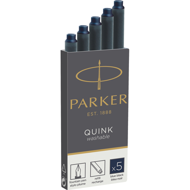 PARKER Großraum-Tintenpatronen QUINK, schwarz-blau