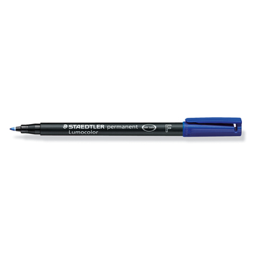 Staedtler 318-3 Lumocolor® Permanent Pen Blue- Etch Resist