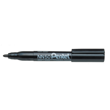 Pentel NN50 permanent marker Bullet tip Black 12 pc(s)