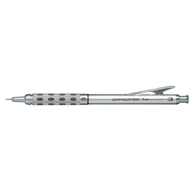 Pentel Druckbleistift Graphgear 1000 0,3mm silber/braun