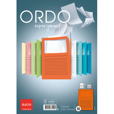 ELCO Organisationsmappe Ordo A4 73695.82 classico, orange 10 Stück