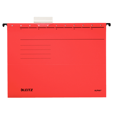 LEITZ Hängemappe Alpha A4 19853025 rot 5 Stück