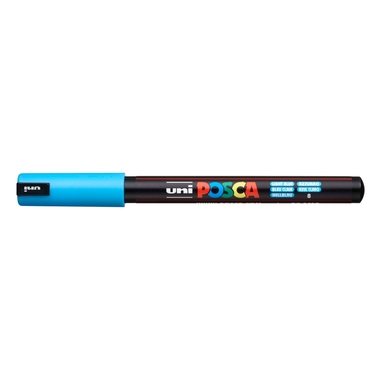 Uni Posca PC-1MR Ultra Fine Tip Marker Pen - Light Blue, none
