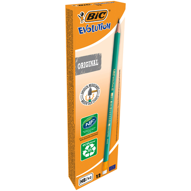 Bic -  Bleistift Evolution HB, 12 Stück, Grün