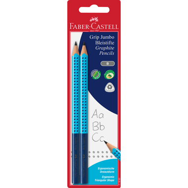 FABER-CASTELL Bleistift Jumbo Grip B 111993 4 Farben, Set