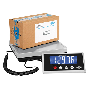 WEDO Paketwaage Paket 50 Plus 507605005 Tragkraft bis 50kg 25x25x5cm