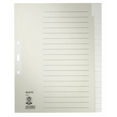 Leitz 12200085 tab index Blank tab index Paper Grey
