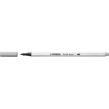 STABILO Pinselstift Pen 68 brush, mittelgrau