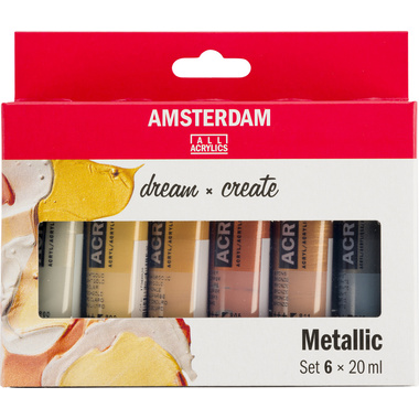Talens AMSTERDAM Acrylfarben-Set "Metallic"