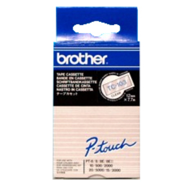 Brother Schriftband TC-103 12mm farblos/blau