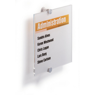 DURABLE Plaque de porte CRYSTAL SIGN, (L)210 x (H)210 mm