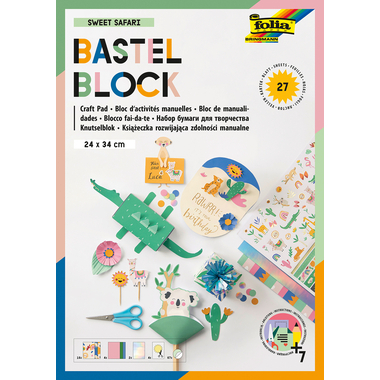 folia Bastelblock , Sweet Safari, , 240 x 340 mm