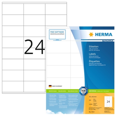 HERMA Etiketten 4414 4414 70x36mm 12’000Stk. 500 Blatt