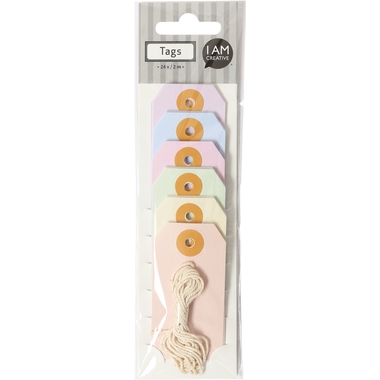 I AM CREATIVE Étiquettes cadeau 4087.472 assorti, 24 pcs.