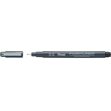 Pentel Pointliner Fineliner 0.5 mm Schwarz