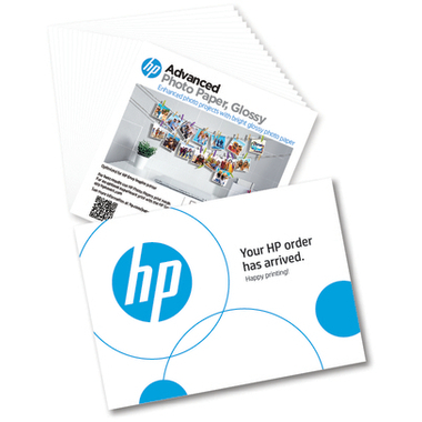 HP Advanced Photo Paper, Glossy, 65 lb, 5 x 5 in. (127 x 127 mm), 20 sheets