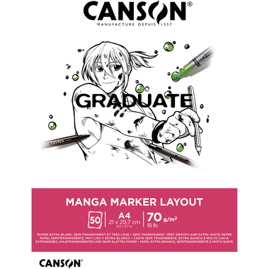 Canson Graduate Manga Marker Layout Pad A4 70G 50 SH